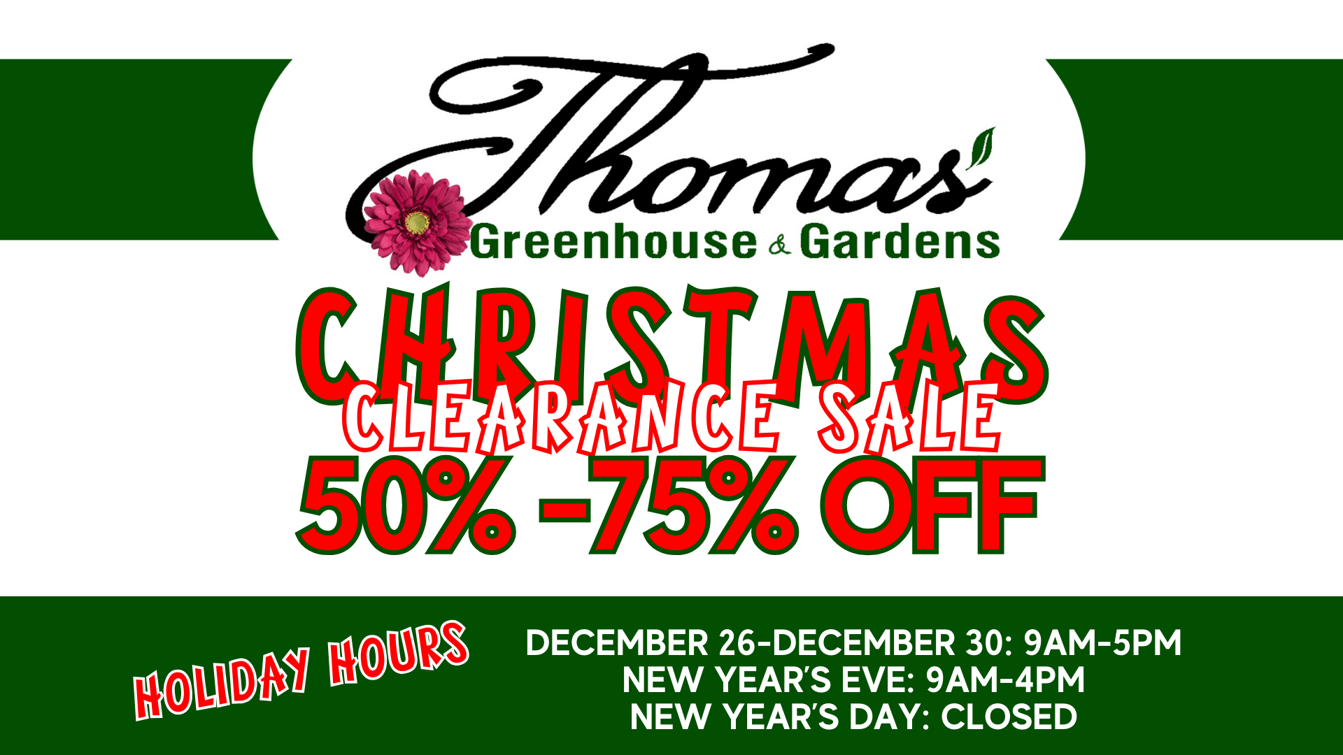 thomas greenhouse and garden sale